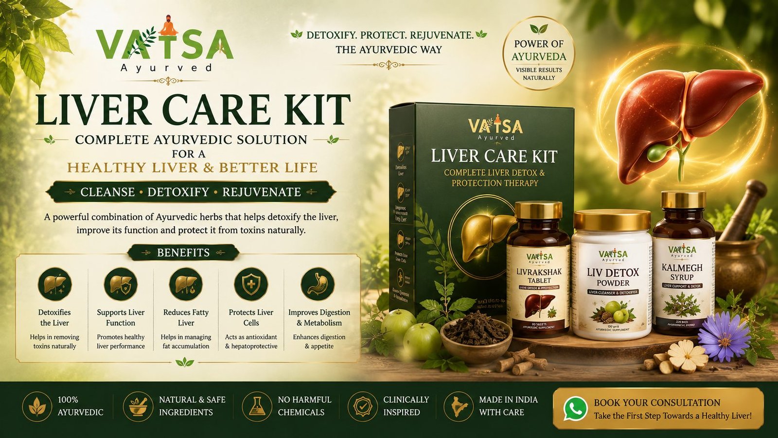 Vatsa Liver Care Kit — Complete Ayurvedic Solution for a Healthy Liver