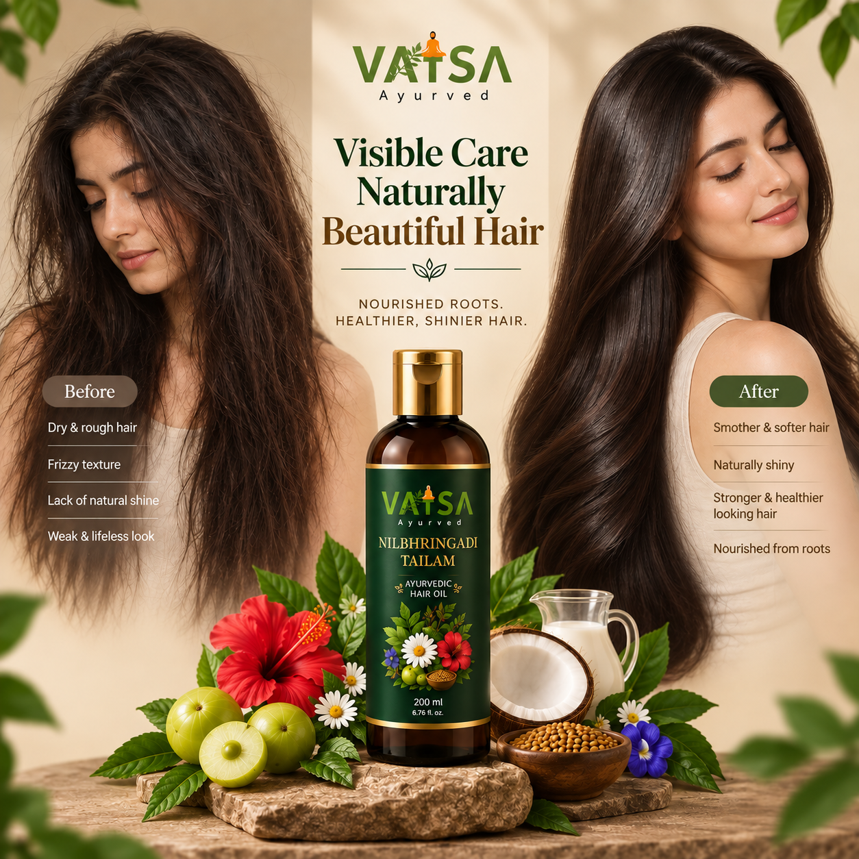 Vatsa Nilbhringadi Tailam — before and after results