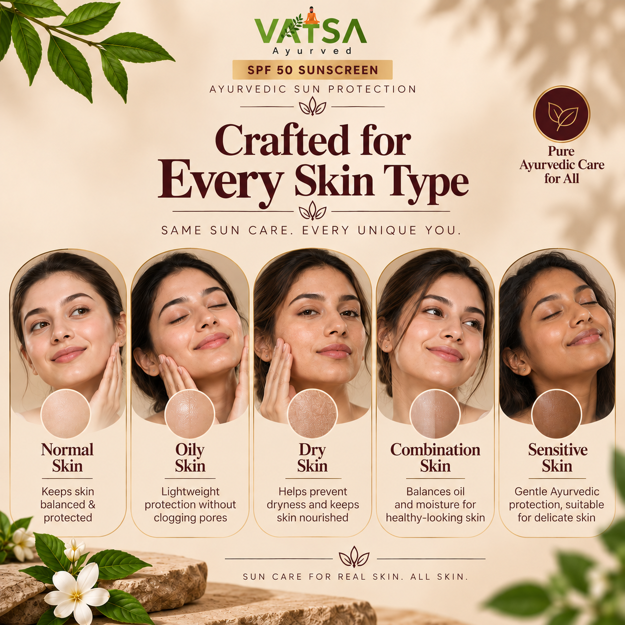 Vatsa SPF 50 Sunscreen — crafted for every skin type